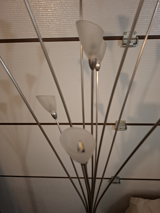Moderne dimbare led lamp, met voetdimmer – K-light, Vloerlampen, rvs, Glass (photo 4 of 5)