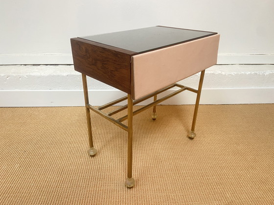 Image 1 of Paar Chevets aus Palisander und Leder, Italien, 1960