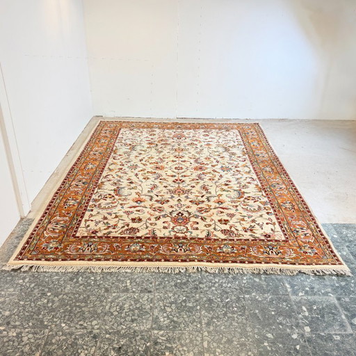 Großer Vintage-Teppich mit Blumenmuster
