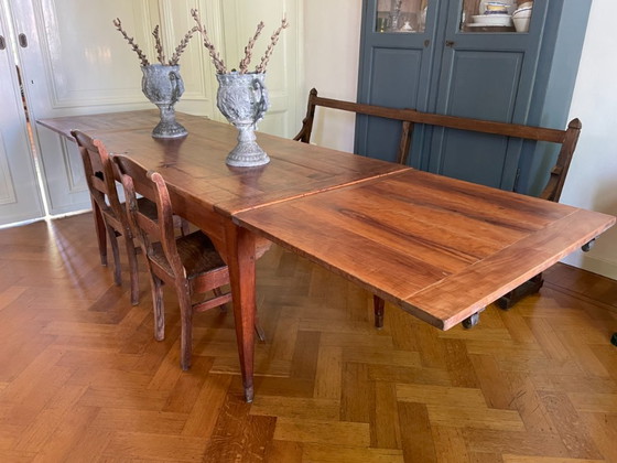 Tavolo da fattoria allungabile Tavolo da pranzo antico francese XIX secolo – Tavoli da pranzo, Legno (photo 2 of 25)