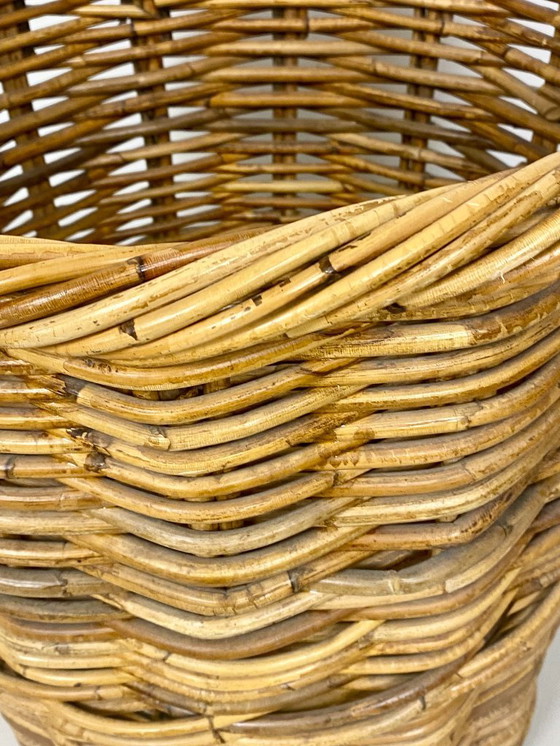 Image 1 of Cestino in rattan vintage extra large - Decorazione retrò