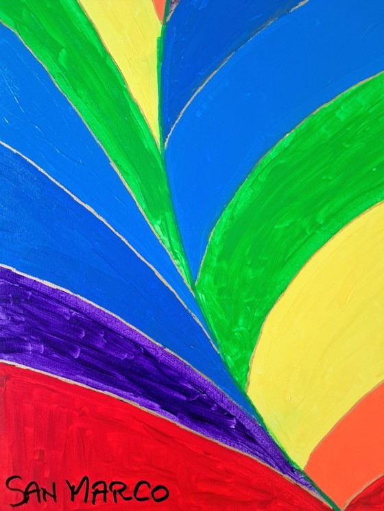 Image 1 of Enzo SAN MARCO – Chakra # Blatt – Gemälde des Künstlers