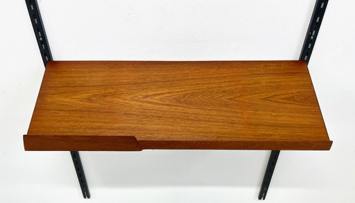 Estante para revistas vintage de teca de Kai Kristiansen para el sistema de pared modular FM.