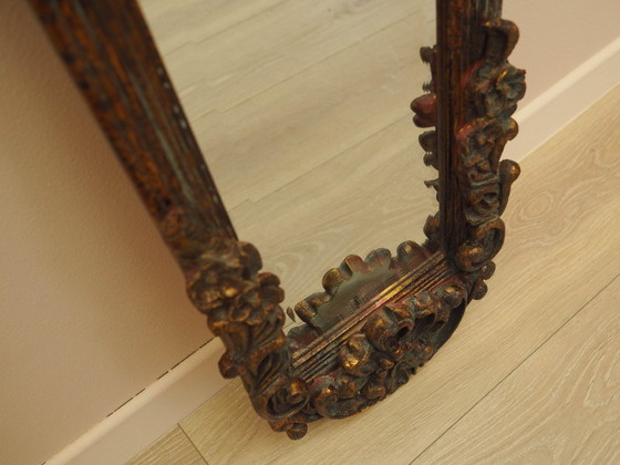 Image 1 of Miroir à cadre en bois, design italien, années 1960, fabrication : Italie