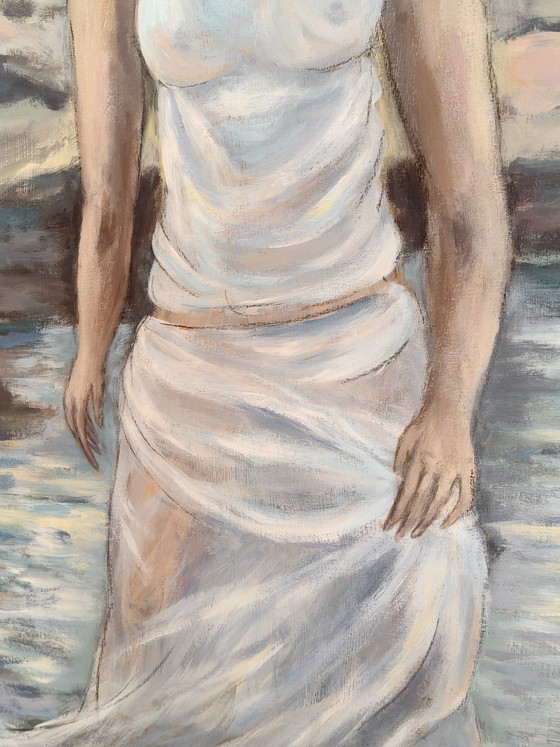 Image 1 of Acryl schilderij "De weerspiegeling in het water"