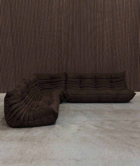 Image 1 of Ligne Roset Togo Set Brown Alcantara