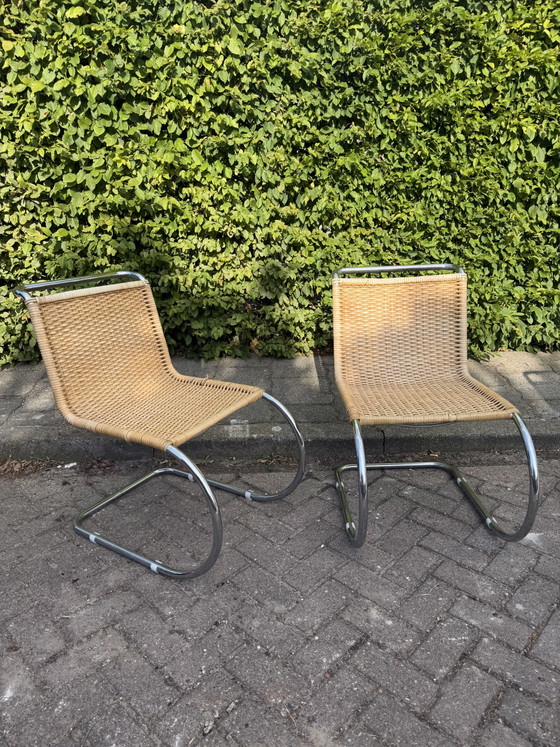 Juego de 4 sillas trineo Thonet MR10 originales – Marcel Breuer – ratán – Sillas de comedor, Wicker (photo 4 of 5)