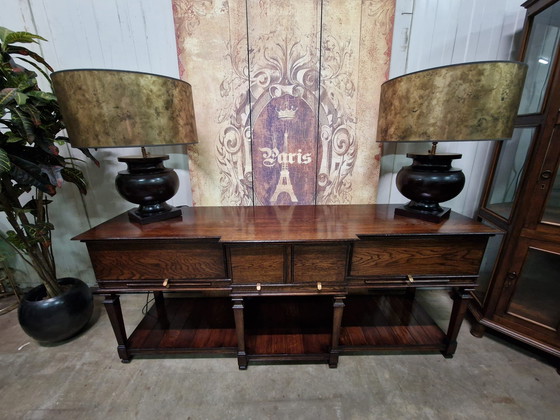 Image 1 of Antique classic English side table, hall table, wall console dim. 176x48cm and 72cm high.