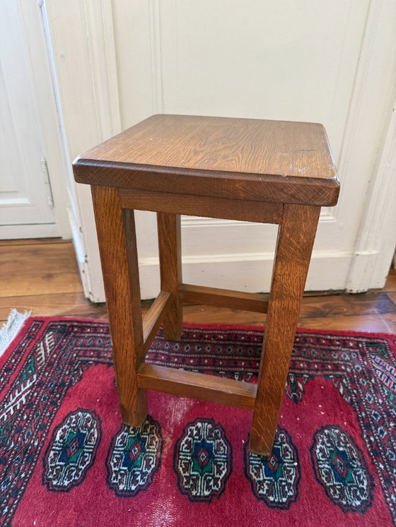 Image 1 of Sgabello in legno - stile brutalista