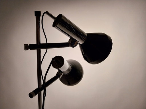 Lampadaire vintage avec doubles spots réglables, 60s - 70s