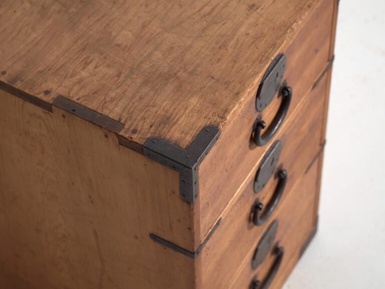 Antique Japanese three-drawer tansu – Meiji Period (c.1890–1926) – Chest of drawers, Iron (photo 29 of 40)
