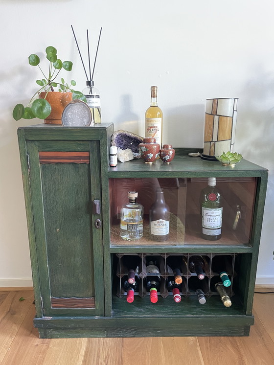 Image 1 of Vintage theekastje Amsterdamse School