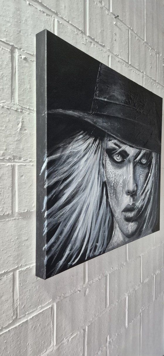 Traces Of What Remains - Acrylic on Linen Canvas Painting – Paintings & Drawings, Aluminium (photo 4 of 9)