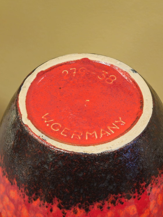 Image 1 of Vintage West Germany Scheurich Vloervaas Vaas Oorvaas 