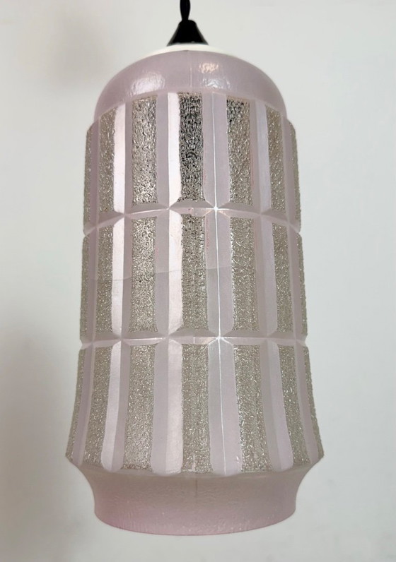 Image 1 of Vintage Glass Ceiling Light, 1970s