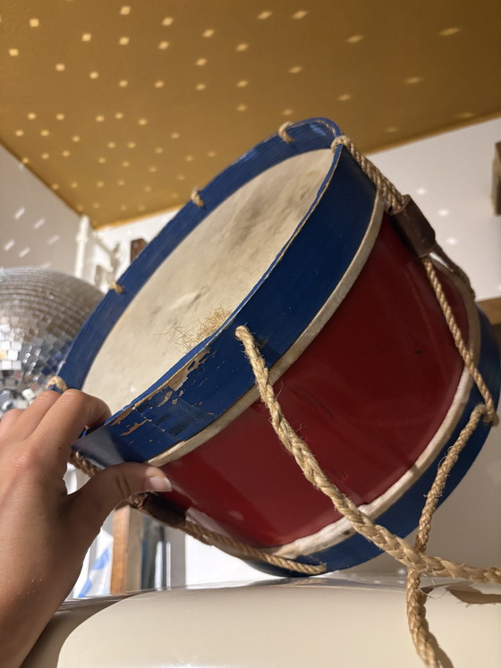 Tambour vintage – Objets déco, Leather, Wood (photo 3 of 5)