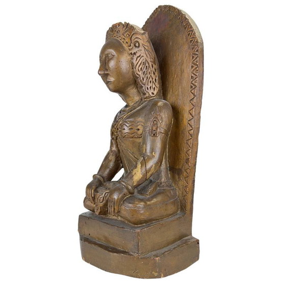 Inizio XX secolo, con vecchia etichetta di collezione (Dewi - dea) Dewi SRI – Sculture, Wood (photo 8 of 13)