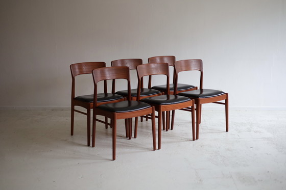 Image 1 of Set van 6 eetkamerstoelen, Henning Kjaernulf