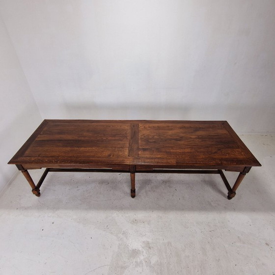 Image 1 of Élégante et très grande table à manger de monastère antique française, XIXe siècle