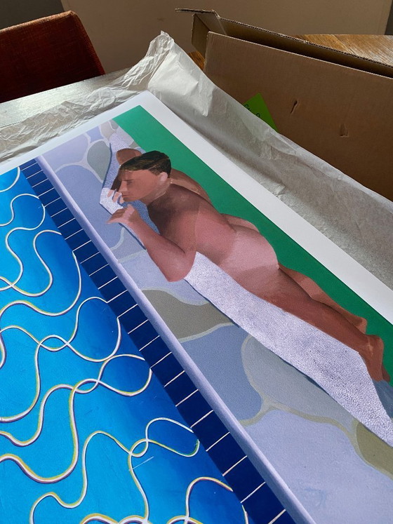 Image 1 of The Sunbather - David Hockney 1966 - Poster 70 x 100 cm
