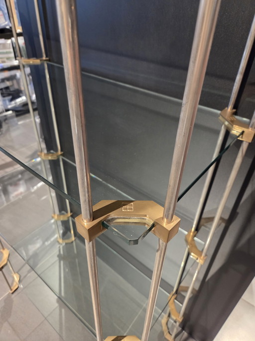 Peter Ghyczy Open Cabinet Glass Brass Chrome – vitrinekasten (photo 2 of 7)