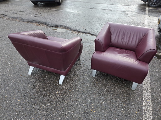 2x Rolf Benz Designstühle
