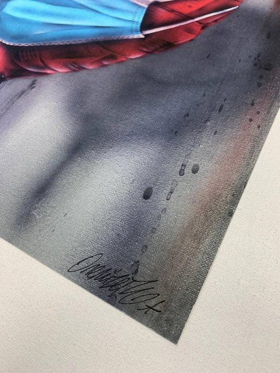 Image 1 of ONEMIZER - L'amore è la chiave - Litografia artistica incorniciata