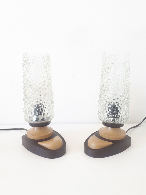 2 lampes de chevet vintage
