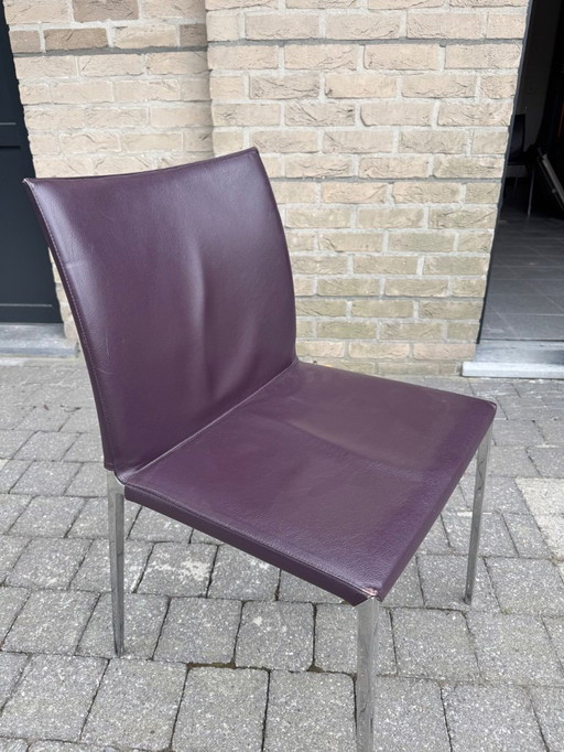 6x Zanotta Stuhl (Aubergine)