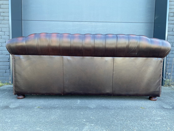 Image 1 of Canapé Chesterfield 3 places Springvale, brun rougeâtre