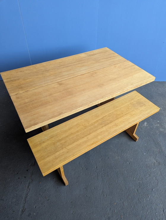 Image 1 of Eettafel set vintage - Taapiovaara - tafel met bank