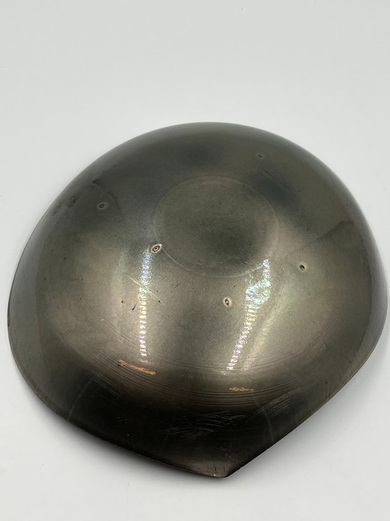 Large Laurana copper art bowl by Bastianelli, Decorative Objects, Green, Mid Century Modern (photo 12 of 13)