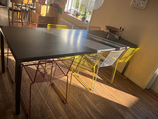 Prachtige Zwart Stalen Industriële Tafel Loods 5, 90x230cm