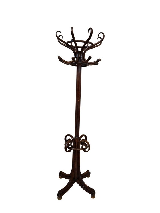 Image 1 of Porte-manteau colonne élégant de style Thonet