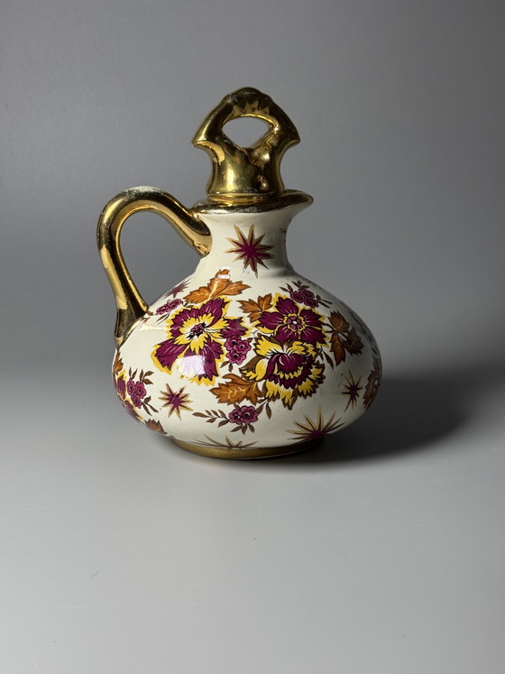 Image 1 of Decantador Boch Frères La Louvière Keralux de loza de Raymond Chevalier, belga Art Déco, años 30