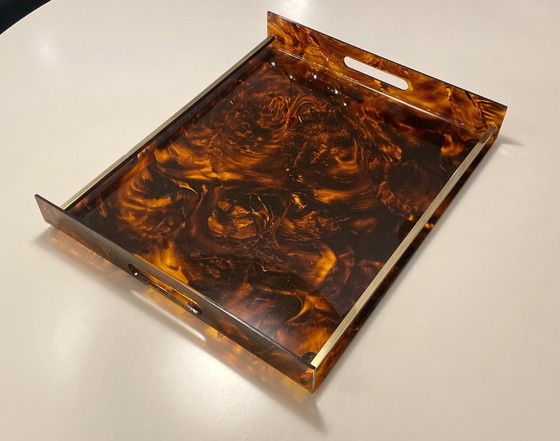 Image 1 of Maison Meraier Lucite Tortoise Frankrijk 70's