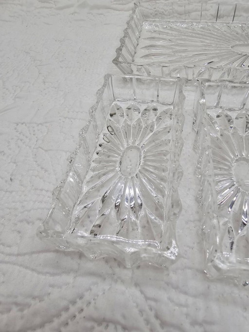Plat Compartimenté Ancien en Cristal Art Déco – tafelwaar, Crystal, Glass (photo 2 of 5)
