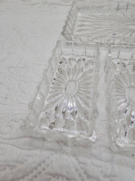 Plat Compartimenté Ancien en Cristal Art Déco – Art de la table, Crystal, Glass (photo 2 of 5)