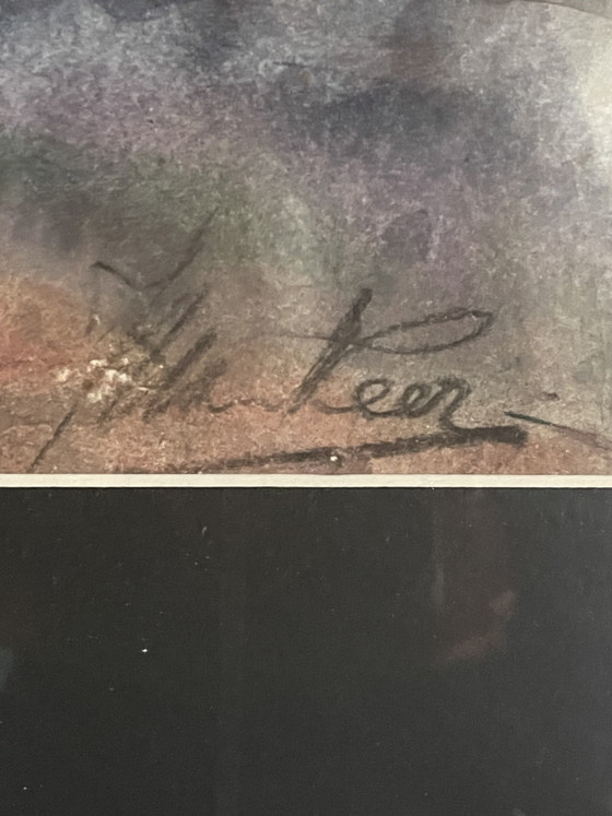 Image 1 of Deux ivrognes nus signés H Veer, tout comme le grand tableau hérité.
