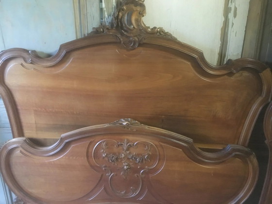 Letto stile Luigi XV in noce intagliato – Materassi e reti (photo 4 of 16)