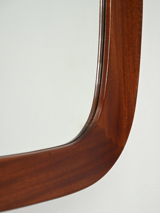 Image 1 of Miroir des années 1950 avec cadre en acajou