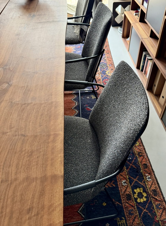 6x Bree’s New World Dining Chairs – Bree's New World, Leather, Metal (photo 4 of 5)