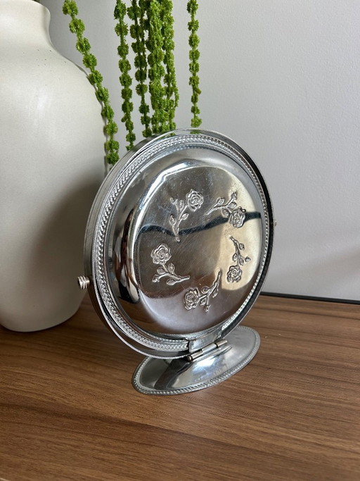 Vintage verzilverd metalen serveerblad