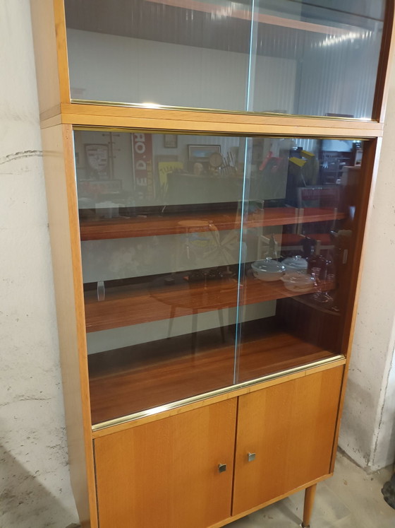 Stylish display cabinet with top section – Wood, Glass (photo 9 of 13)