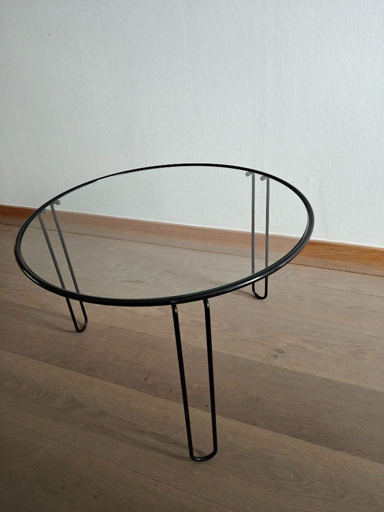 Image 1 of Set of vintage glass coffee tables / nesting tables – Italian design