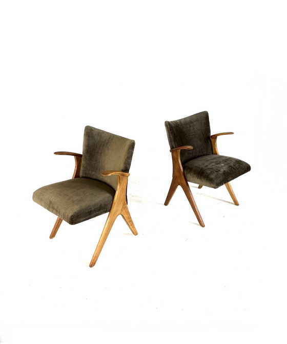 Image 1 of 2x vintage Penguin armchairs, Carl Sasse, Casala '60
