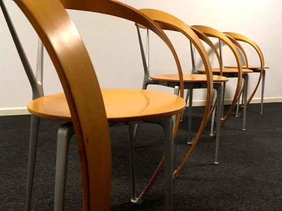 Image 1 of Andrea Branzi für Cassina – 4 Stühle, Modell Revers