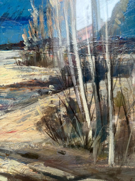 Oil on Canvas Landscape Painting by Lamberto Lamberti, 1970s, Paintings & Drawings (photo 5 of 9)