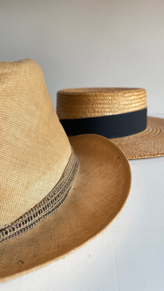 Image 1 of Déco CHAPEAUX de Paille Vintage