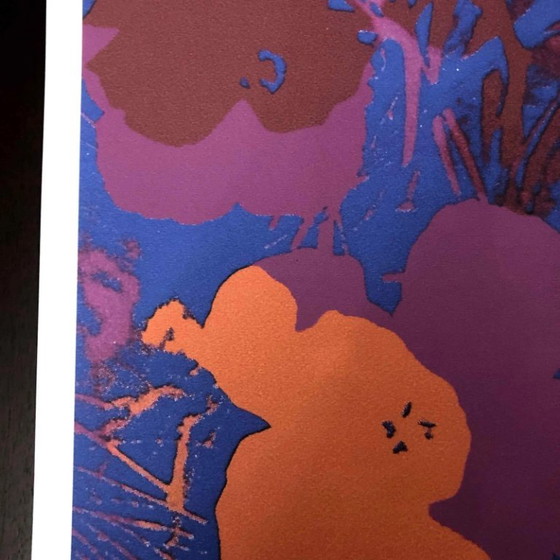 Litografía "Flores de amapola" de la década de 1990, inspirada en la obra de Andy Warhol. (photo 7 of 11)